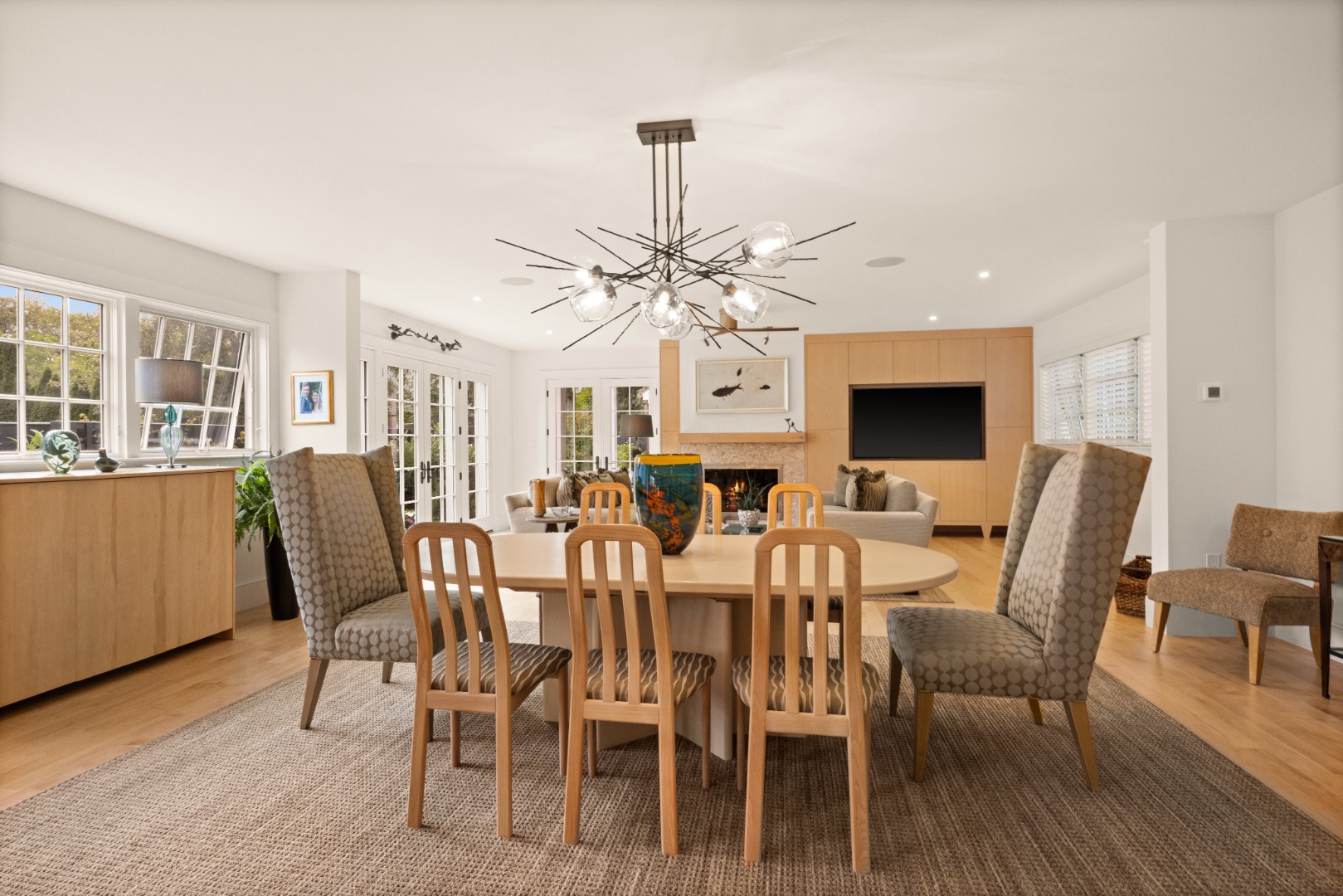 10 Tilton Way Edgartown, MA 02539 - Photo 7 of 37 a view of a dining room with furniture wooden floor and chandelier