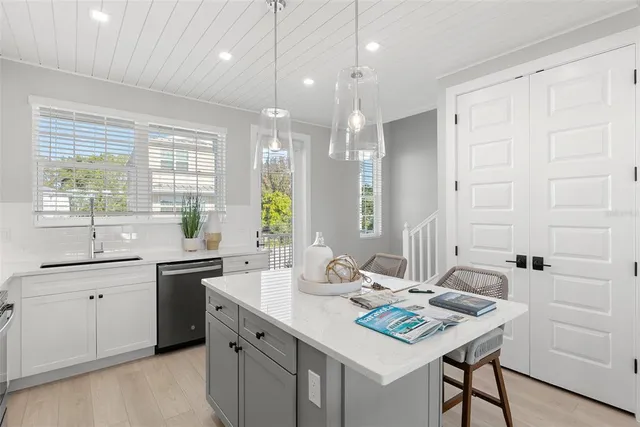 a view of a kitchen area with furniture and window