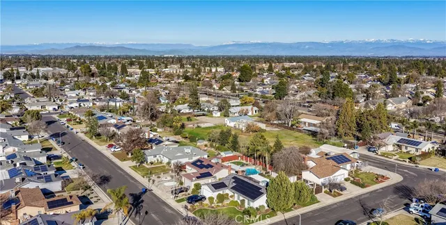 an aerial view of a city