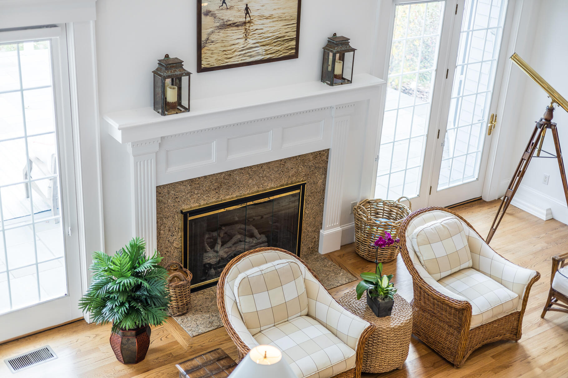 405 Bridge Street Osterville, MA 02655 - Photo 12 of 57 a living room with furniture and a fireplace