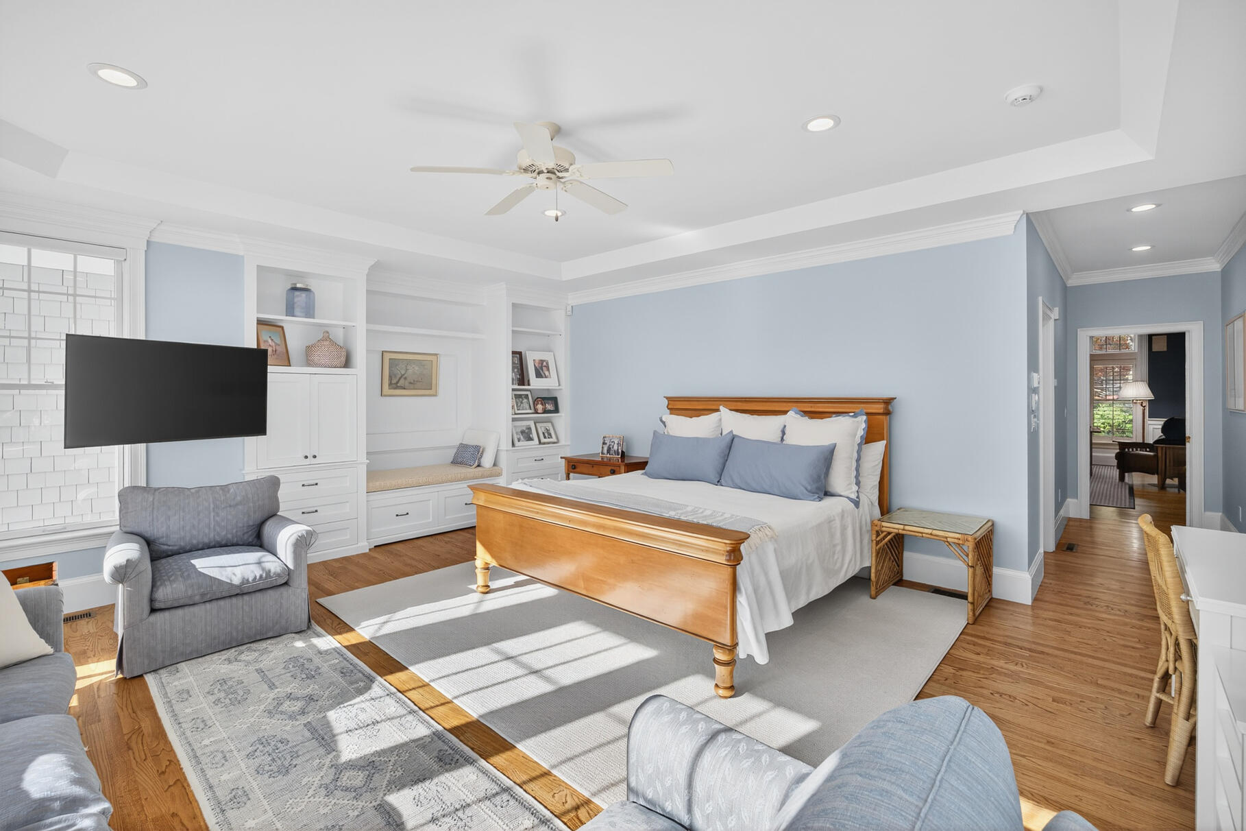 405 Bridge Street Osterville, MA 02655 - Photo 23 of 57 a bedroom with furniture and a flat screen tv