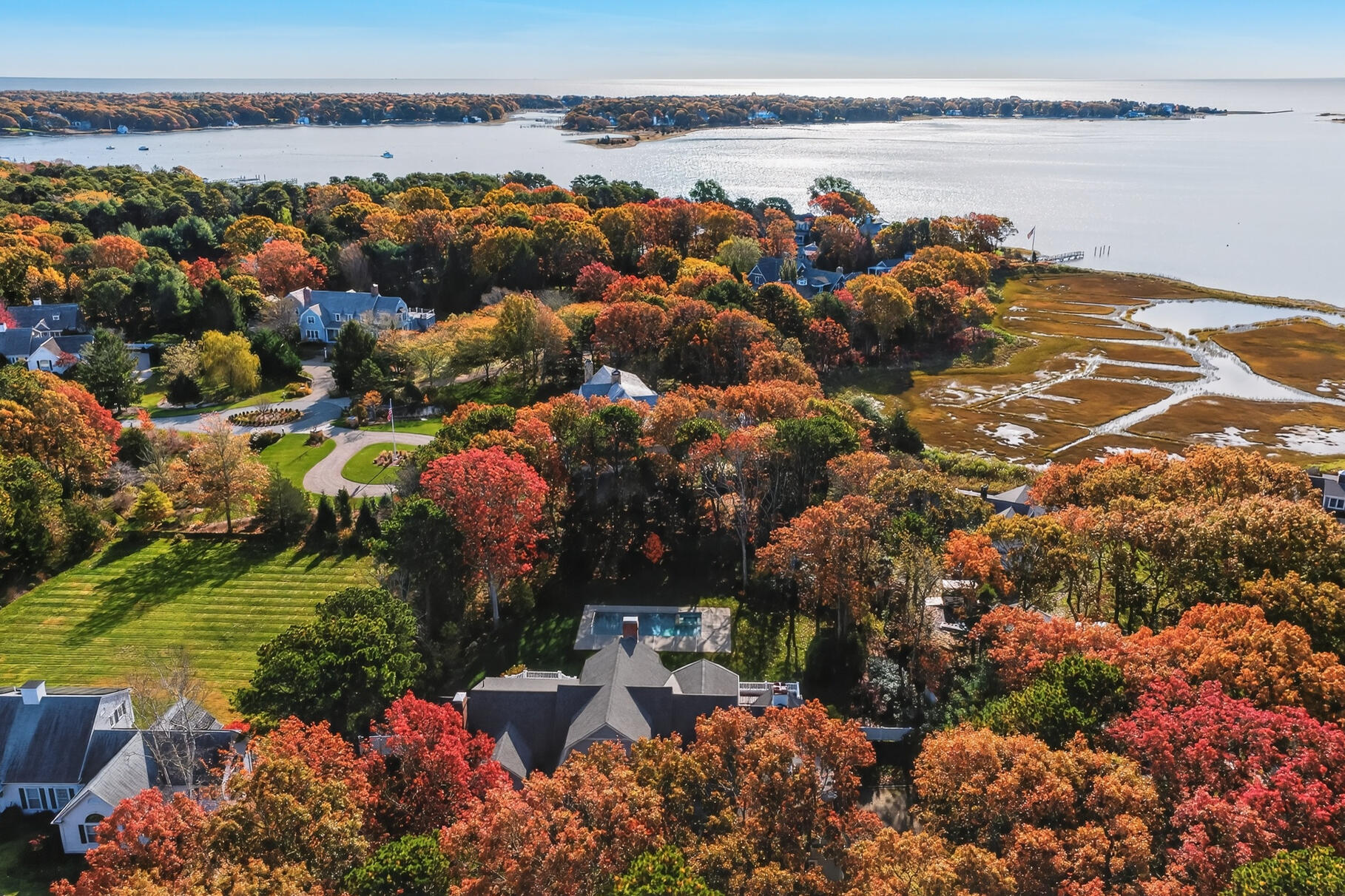 405 Bridge Street Osterville, MA 02655 - Photo 53 of 57 Aerial View to West Bay