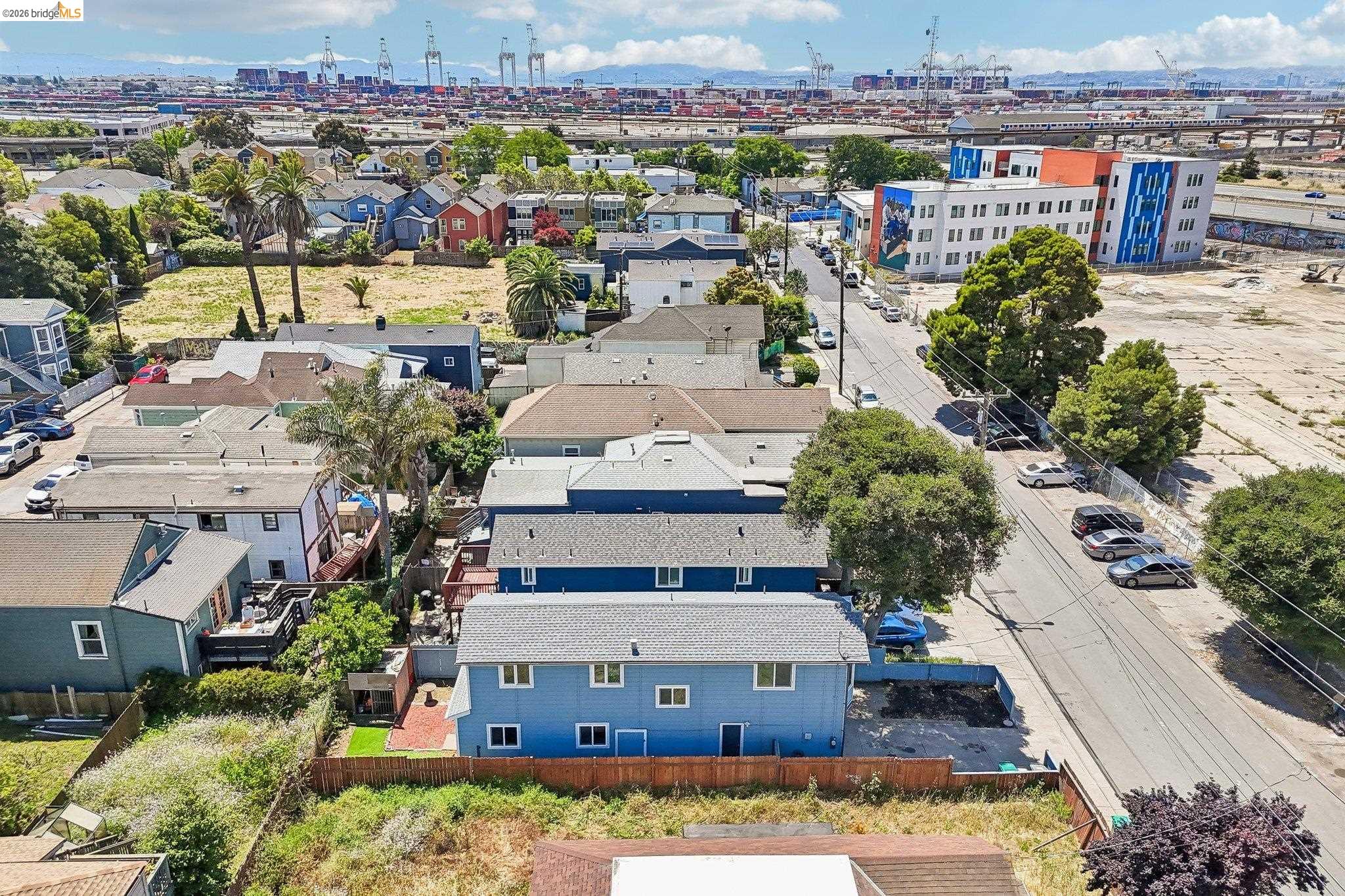 874 Pine Street Oakland, CA 94607 - Photo 37 of 39 Aerial perspective showcasing multiple residential structures with varying architectural styles