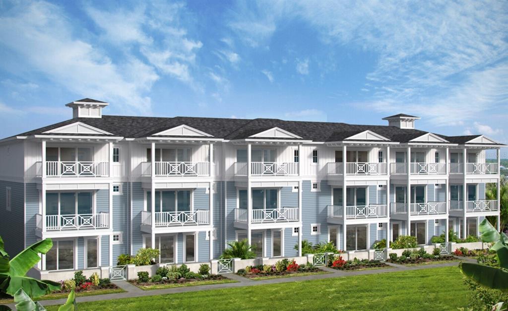 a front view of a building with yard