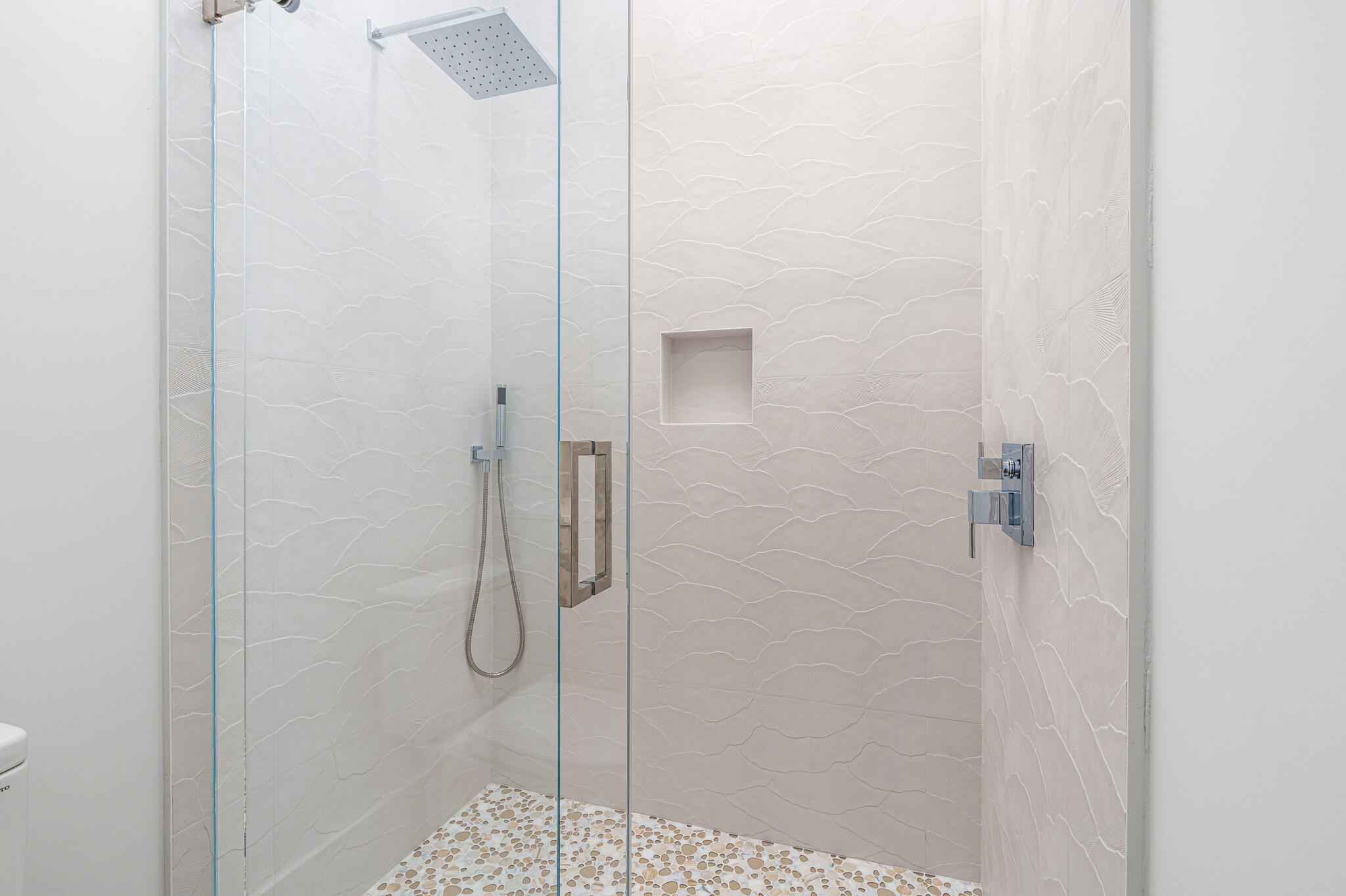 803 Sunset Road Boynton Beach, FL 33435 - Photo 50 of 57 a bathroom with a glass shower door