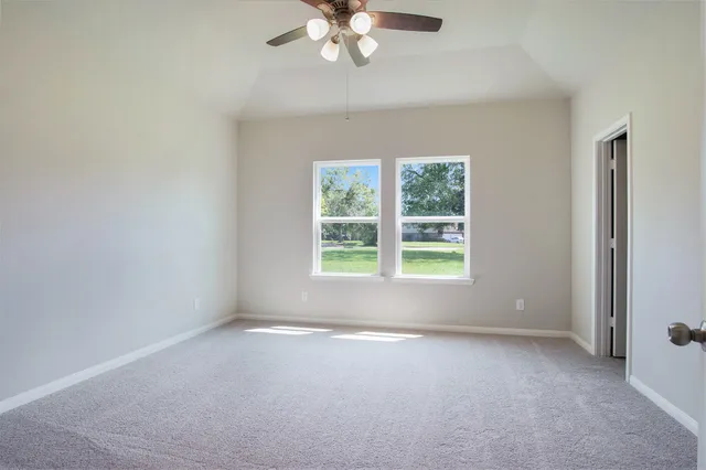 an empty room with a window