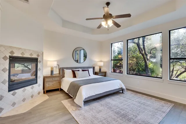 a bedroom with furniture and window