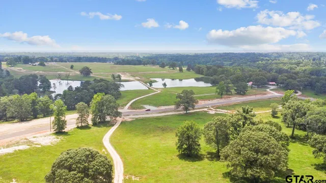 a view of a swimming pool with a yard