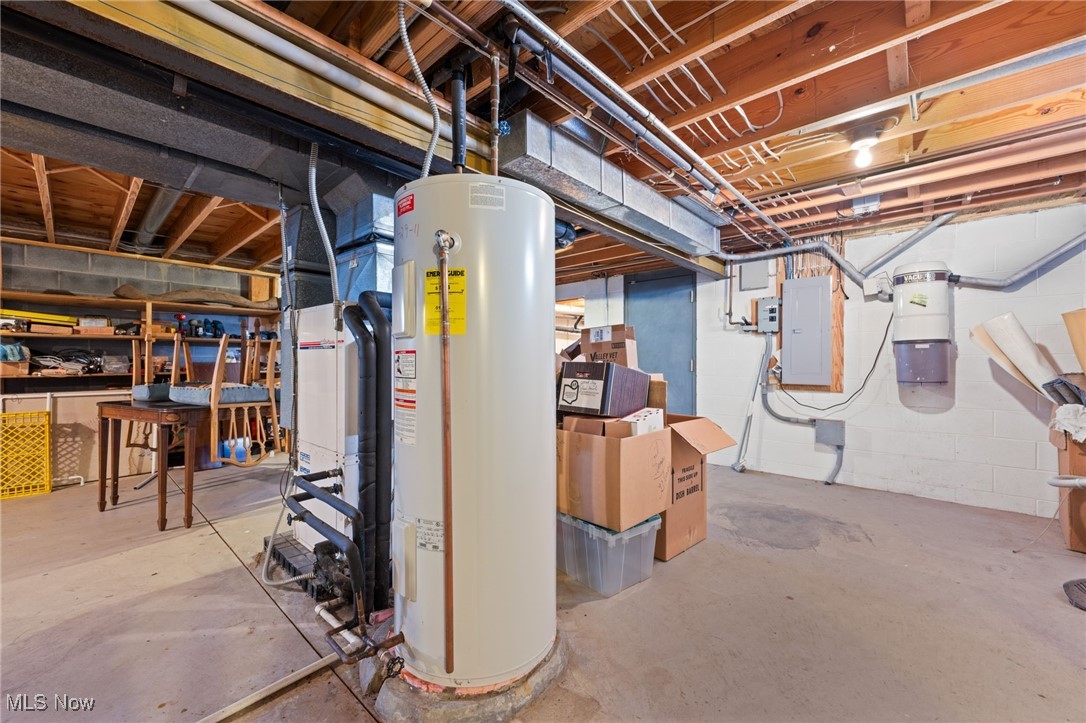 171 Petrie Road Atwater, OH 44201 - Photo 18 of 30 Basement with water heater and electric panel