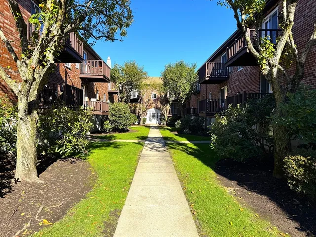 a view of a house with garden
