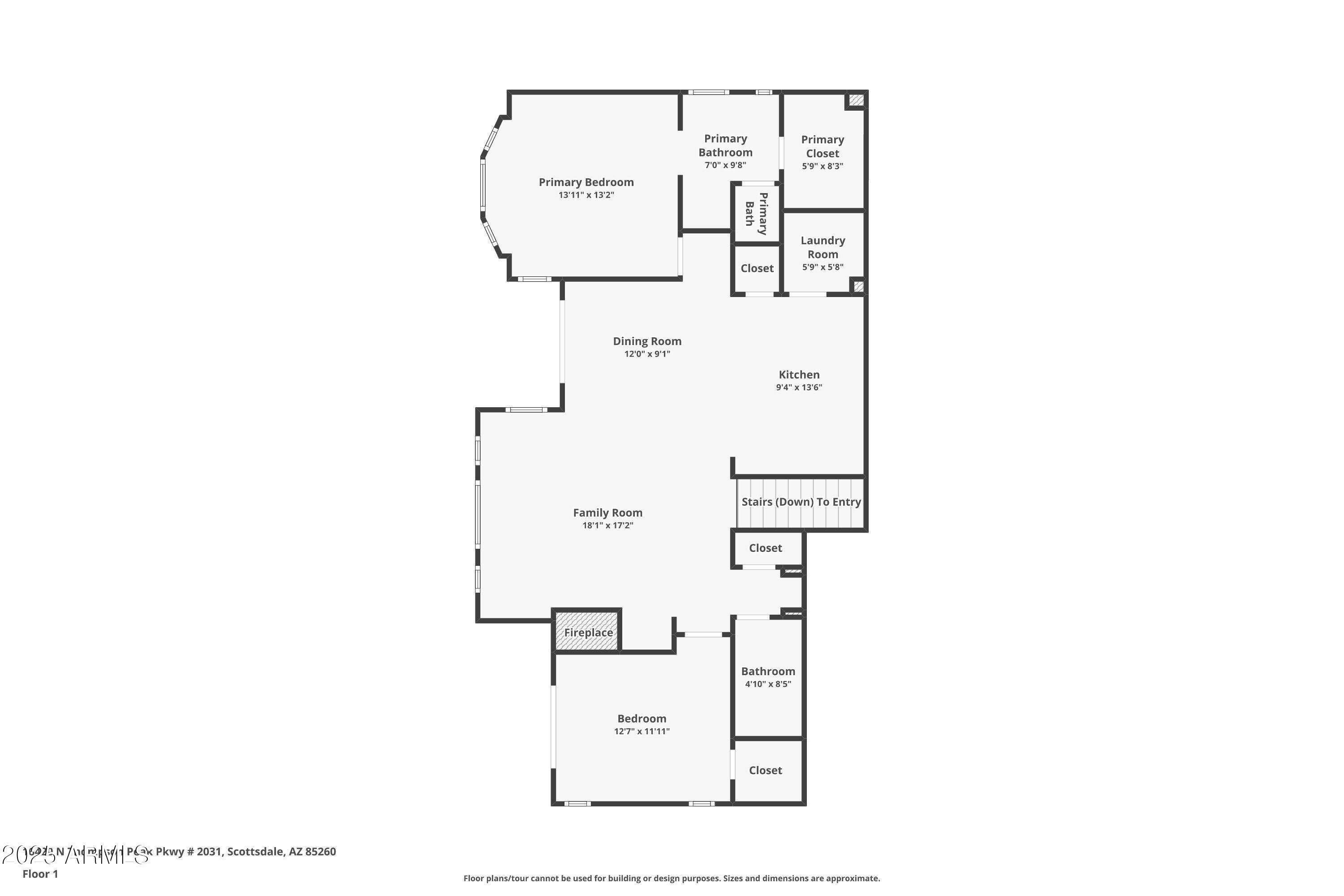 16420 North Thompson Peak Parkway, Unit 2031 Scottsdale, AZ 85260 - Photo 2 of 30 a picture of floor plan