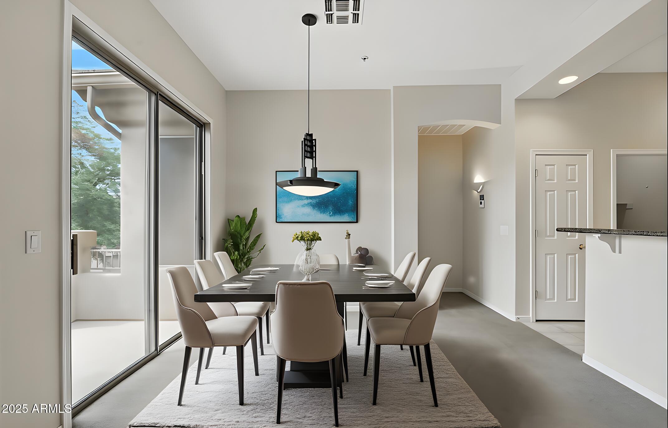 16420 North Thompson Peak Parkway, Unit 2031 Scottsdale, AZ 85260 - Photo 8 of 30 a view of a dining room with furniture window and wooden floor