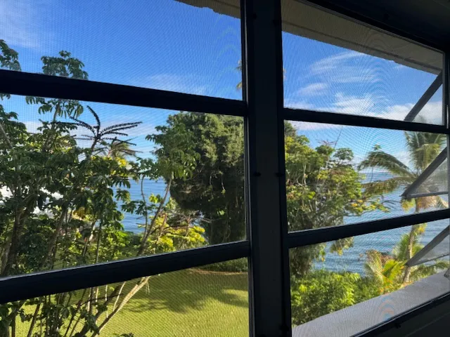 a view of a lot of a window