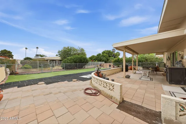 a view of outdoor space with seating area