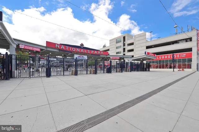 a view of an entrance of the building