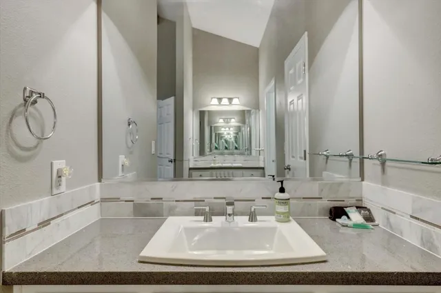 a view of city and green space