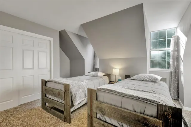 a view of a yard with a tree