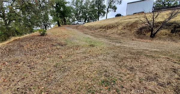 a view of a backyard of the house