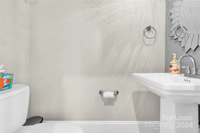 a bathroom with a sink a toilet and a vanity