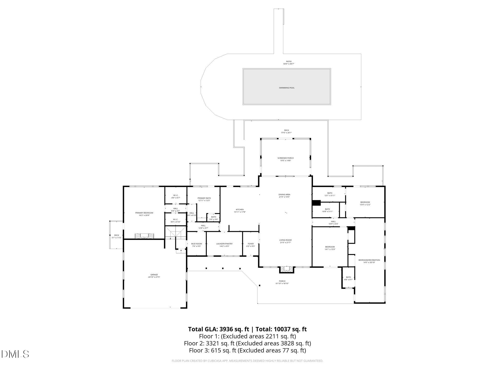 515 Oak Pointe Drive Semora, NC 27343 - Photo 65 of 66 MAIN FLOOR PLAN