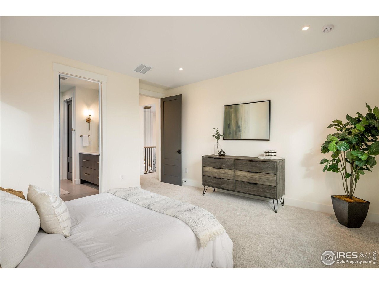 848 Trail Ridge Drive Louisville, CO 80027 - Photo 34 of 48 a bedroom with furniture and a potted plant