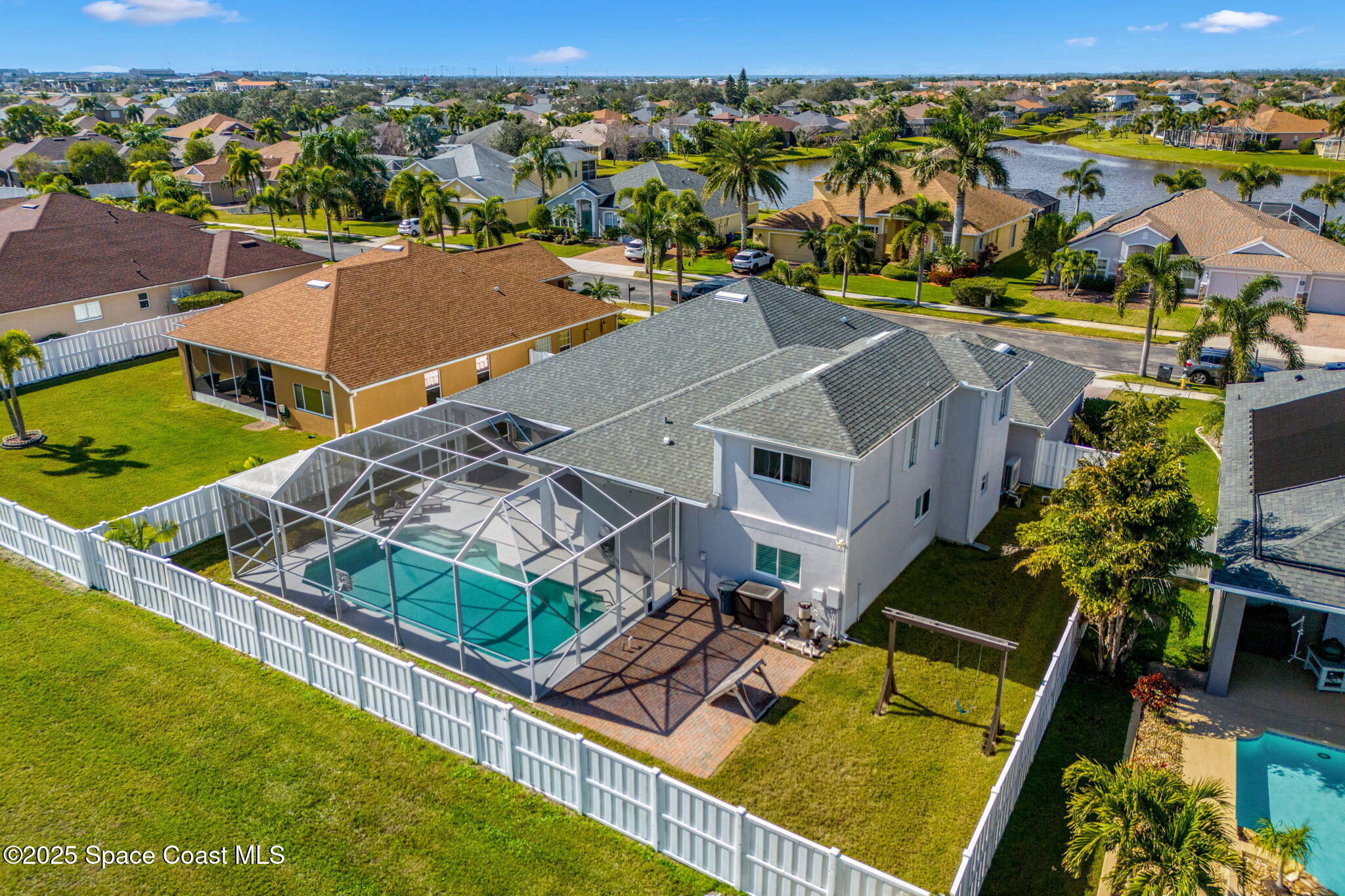 4440 Chardonnay Drive Rockledge, FL 32955 - Photo 39 of 41 an aerial view of a house with a ocean view