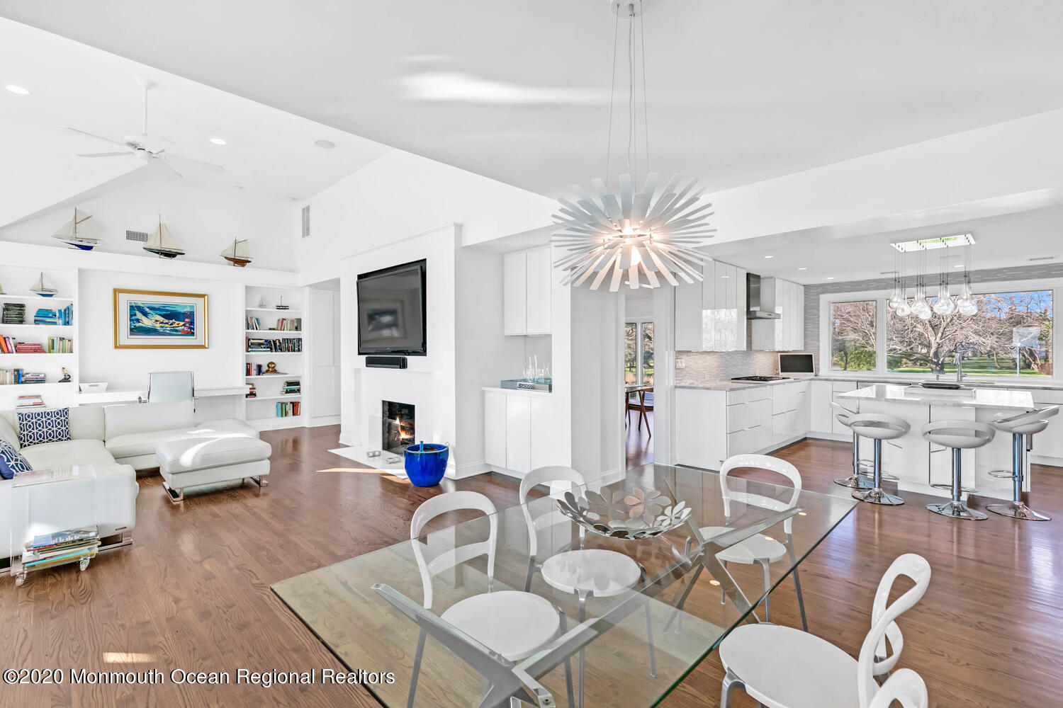 1 Horatius Way Rumson, NJ 07760 - Photo 2 of 24 a living room with fireplace furniture and a large window