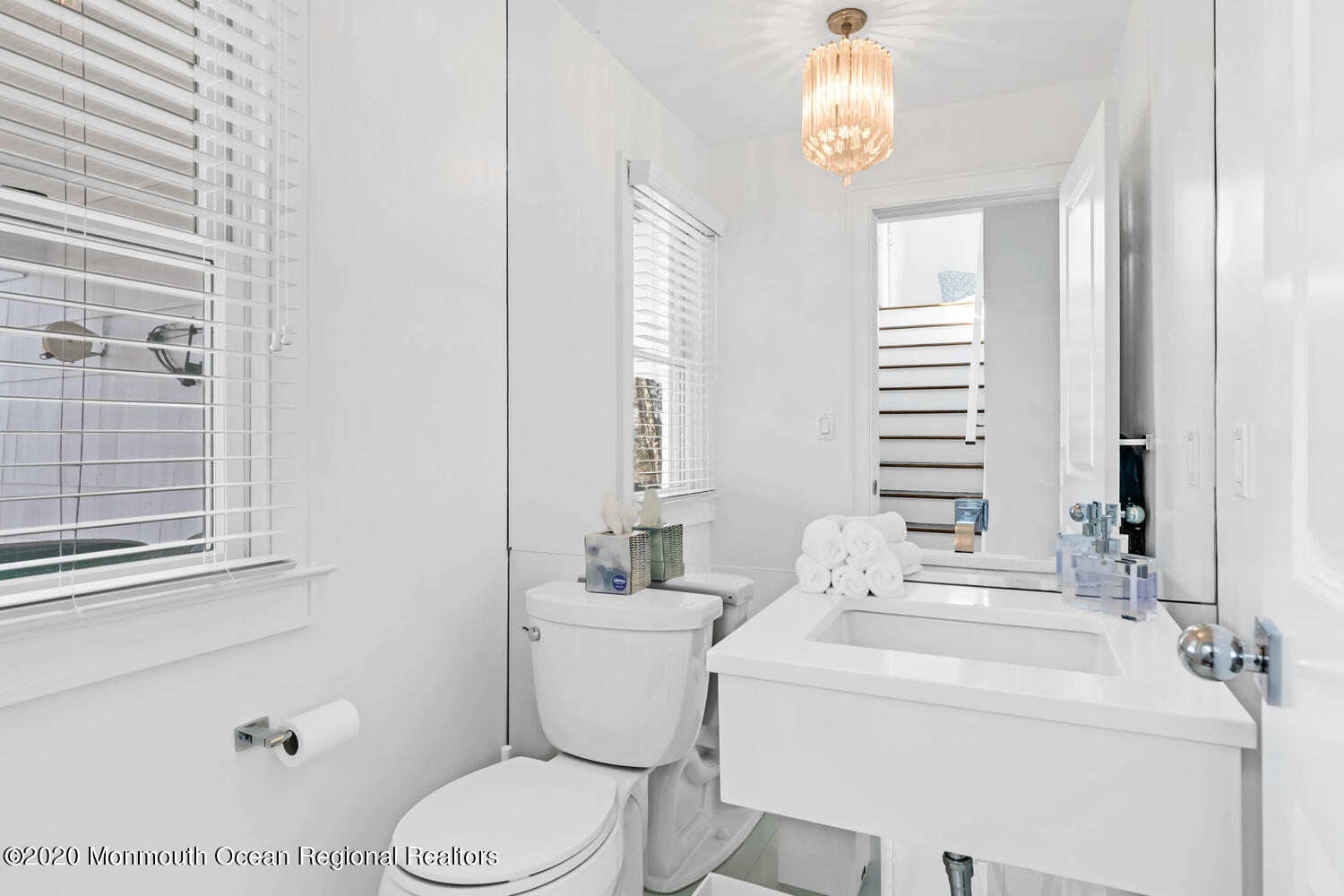 1 Horatius Way Rumson, NJ 07760 - Photo 22 of 24 a bathroom with a sink a toilet and a window