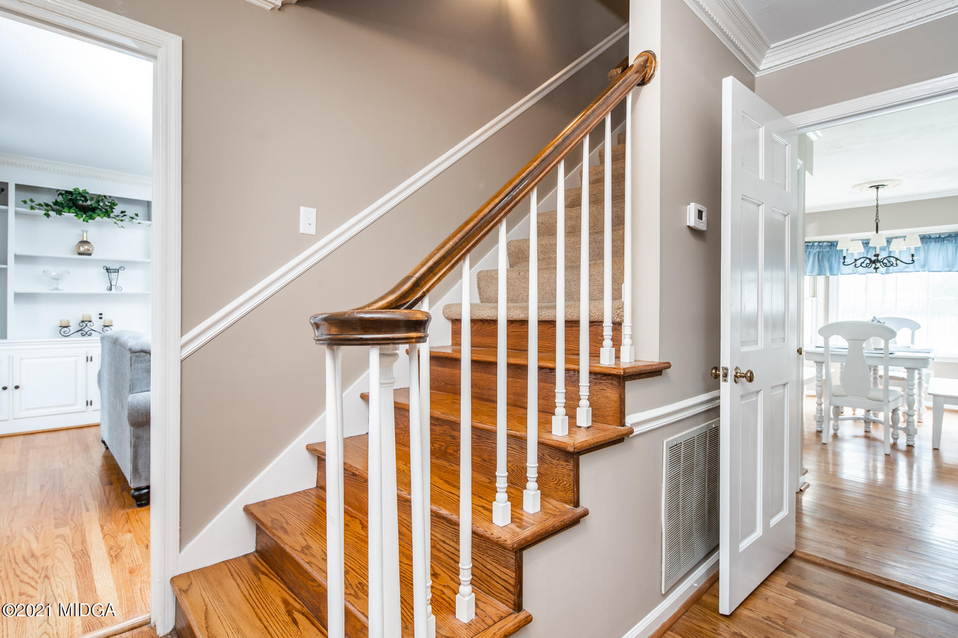 155 Castlegate Road Macon, GA 31210 - Photo 23 of 34 a view of entryway with wooden floor and stairs
