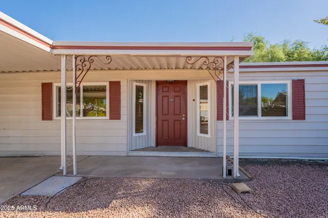 a front view of a house