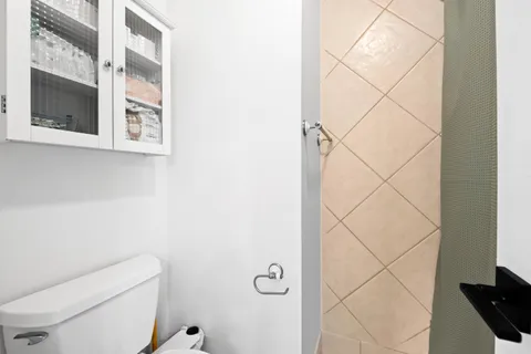 a bathroom with a toilet