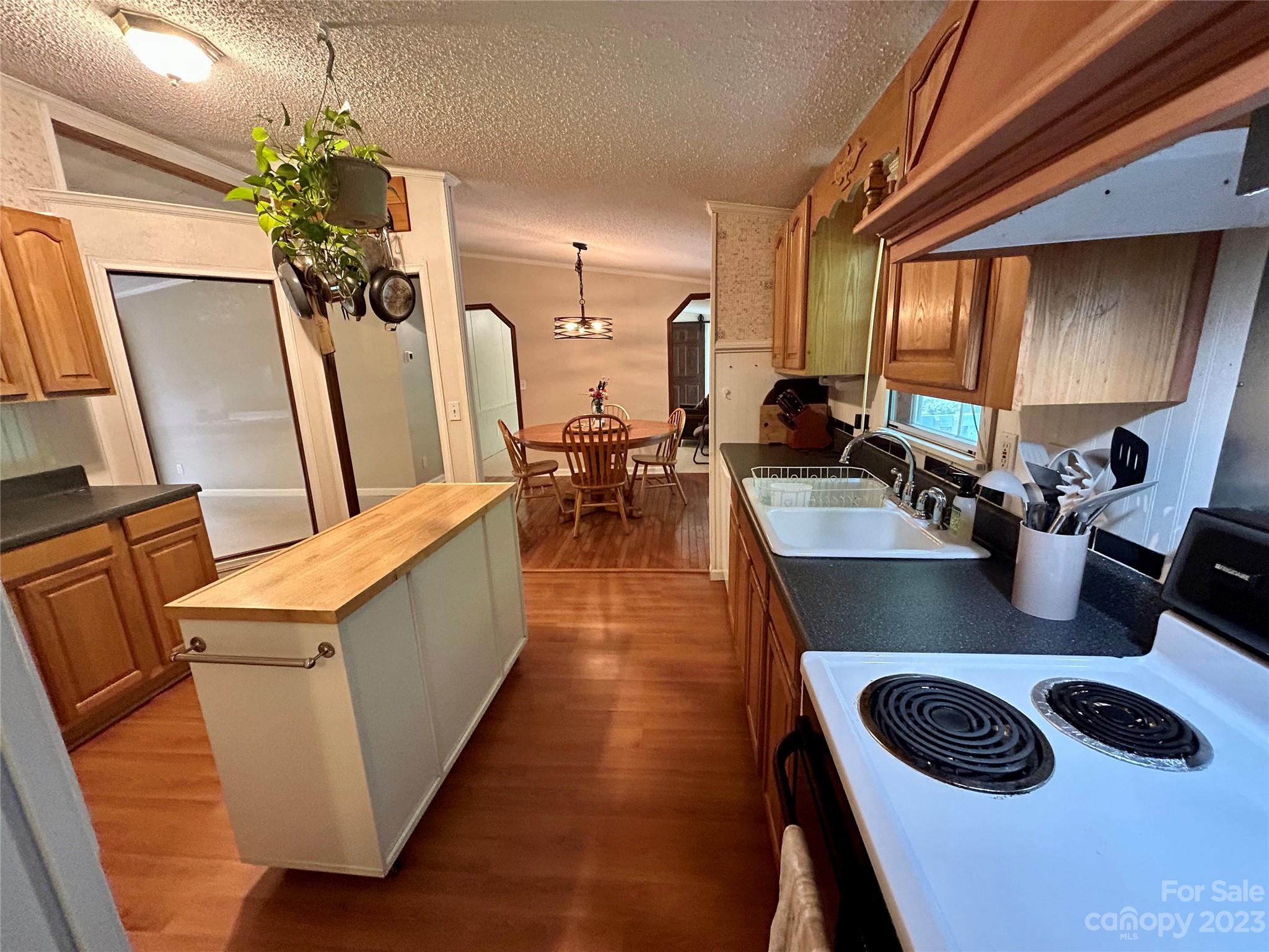 71 Bear Trail Fairview, NC 28730 - Photo 12 of 42 a kitchen with stainless steel appliances granite countertop a sink a stove and a wooden floors