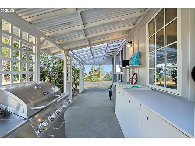 a view of road and trees