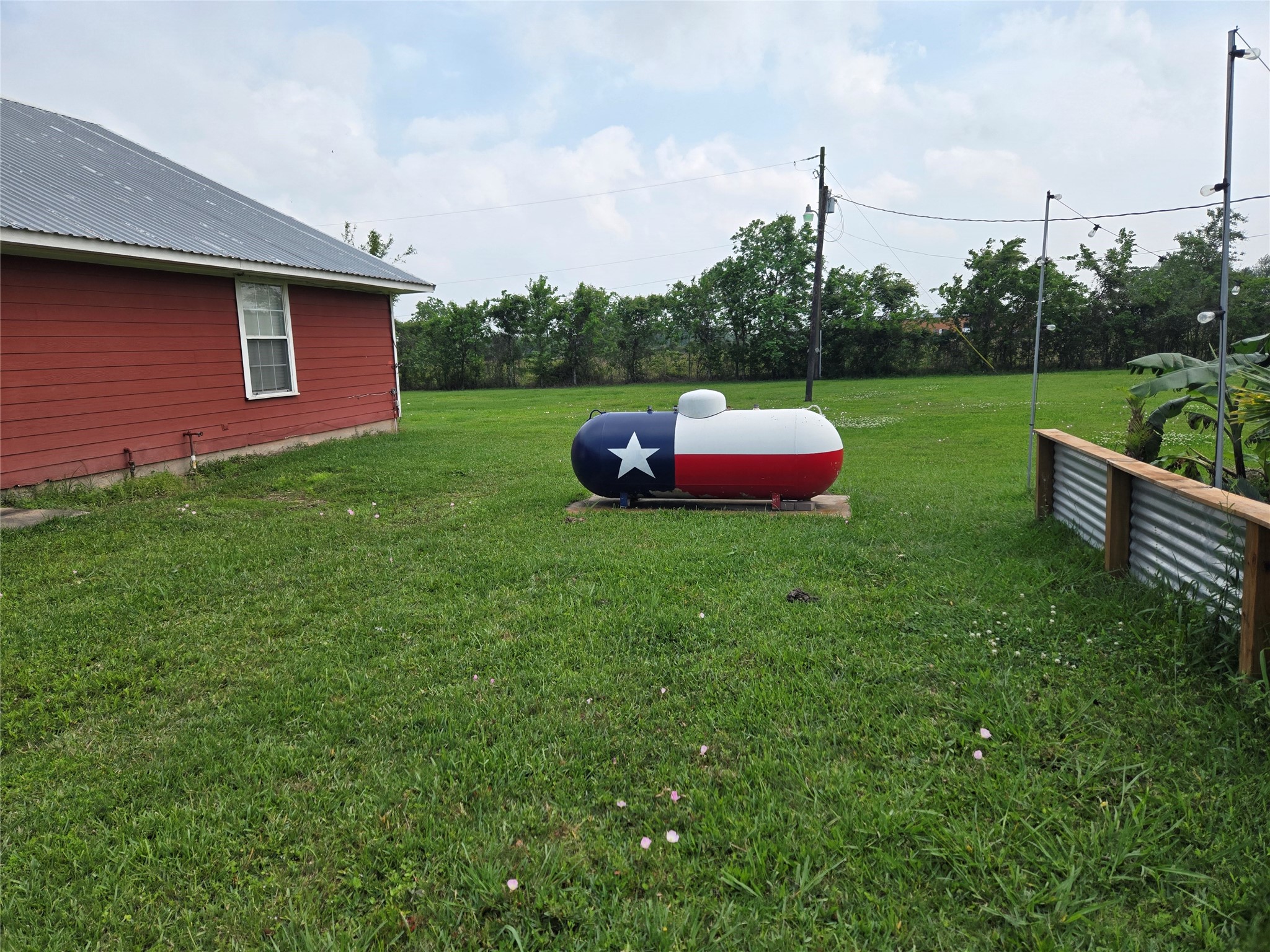 18010 County Road 48 Rosharon, TX 77583 - Photo 6 of 13 a view of a backyard with a garden and entertaining space