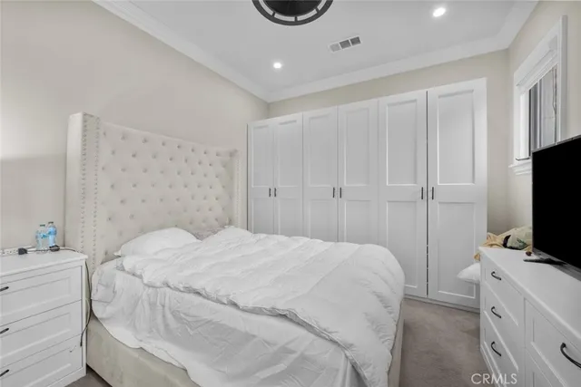 an aerial view of residential house and green space