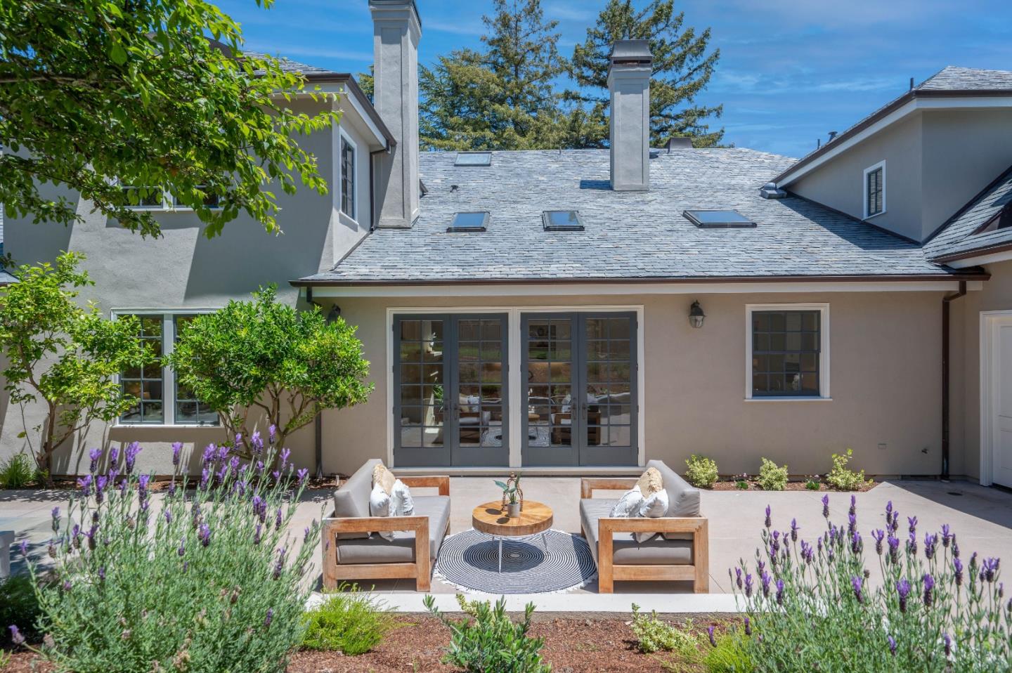 1230 Avondale Road Hillsborough, CA 94010 - Photo 57 of 73 a backyard of a house with outdoor seating