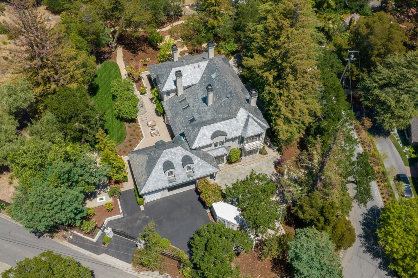 1230 Avondale Road Hillsborough, CA 94010 - Photo 69 of 73 an aerial view of a house with outdoor space