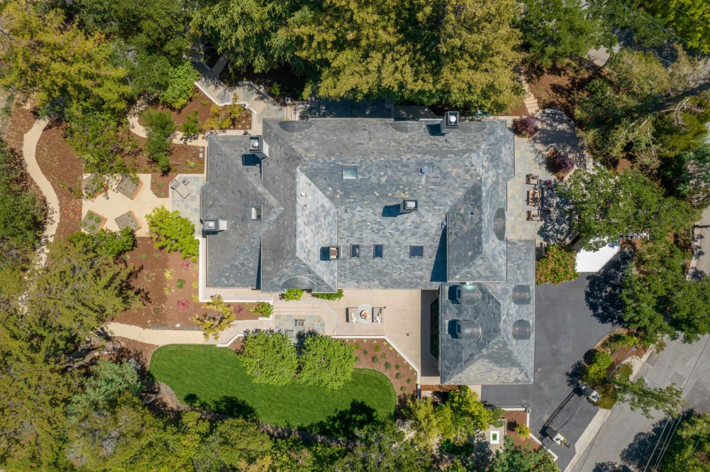 1230 Avondale Road Hillsborough, CA 94010 - Photo 71 of 73 an aerial view of a house with a yard