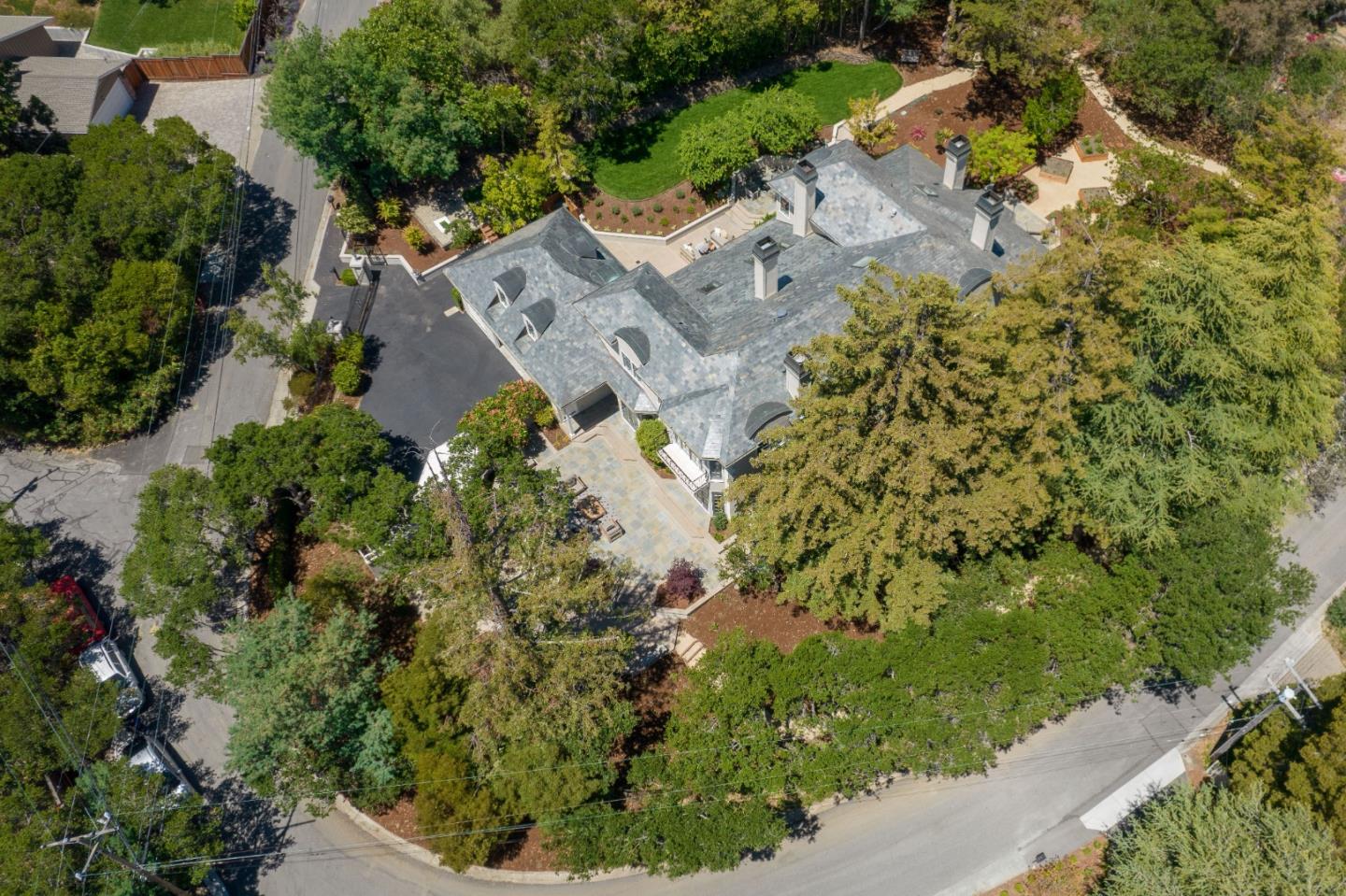 1230 Avondale Road Hillsborough, CA 94010 - Photo 73 of 73 an aerial view of residential house with outdoor space