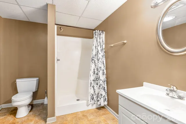 a view of a hallway with a furniture