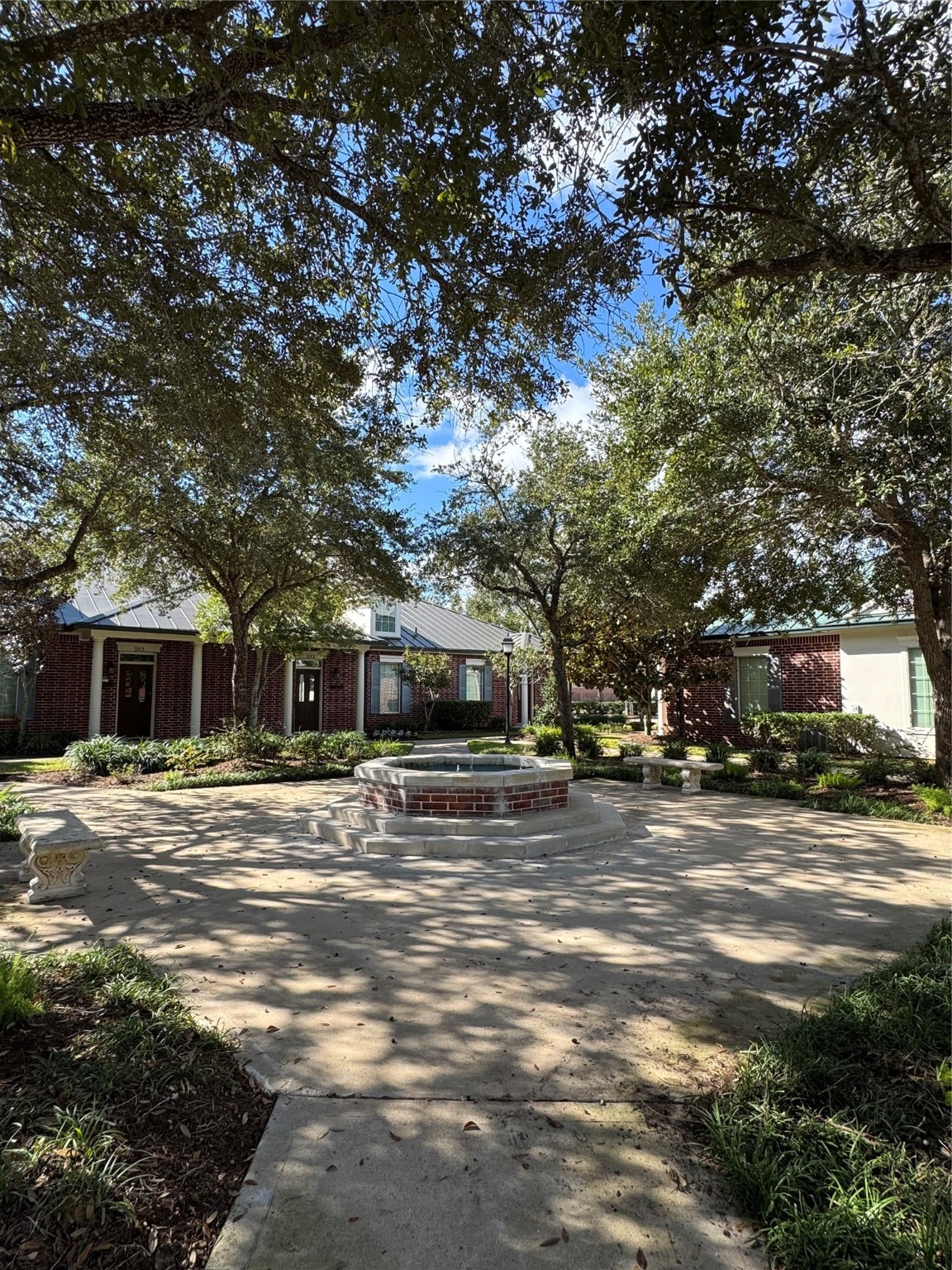 4501 Cartwright Road, Unit 203 Missouri City, TX 77459 - Photo 9 of 11 a big tree in middle of the garden