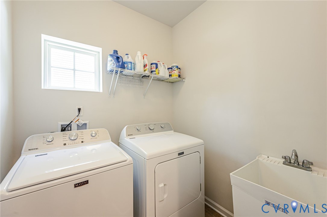 7435 Wicks Road Williamsburg, VA 23188 - Photo 58 of 82 Dedicated laundry area featuring a utility sink wi