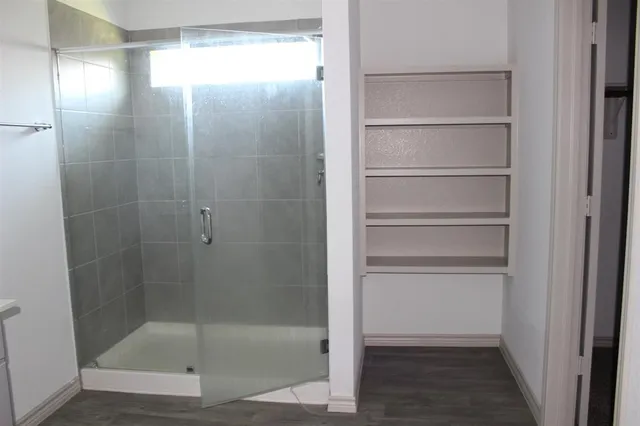 an empty room with a window