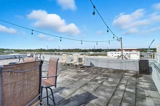 a view of a golf course with a swimming pool