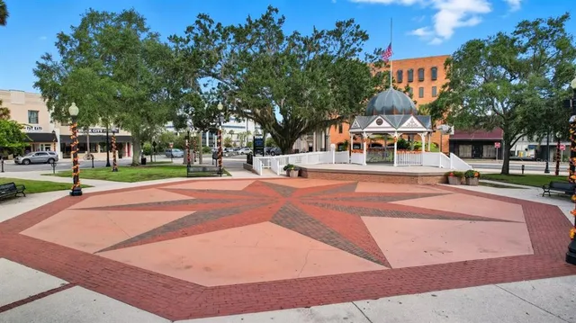a view of a street with houses