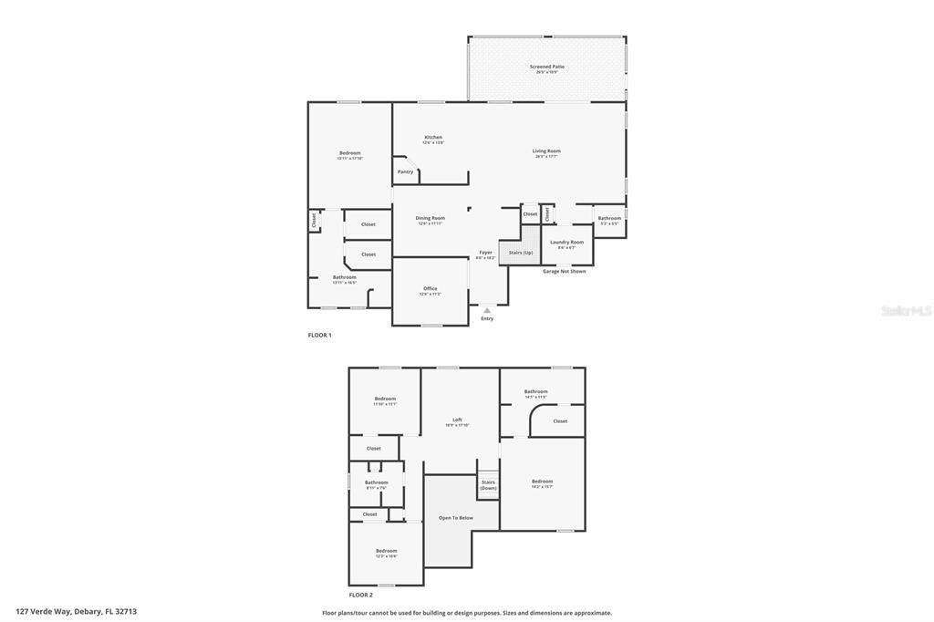 127 Verde Way DeBary, FL 32713 - Photo 29 of 77 a picture of floor plan