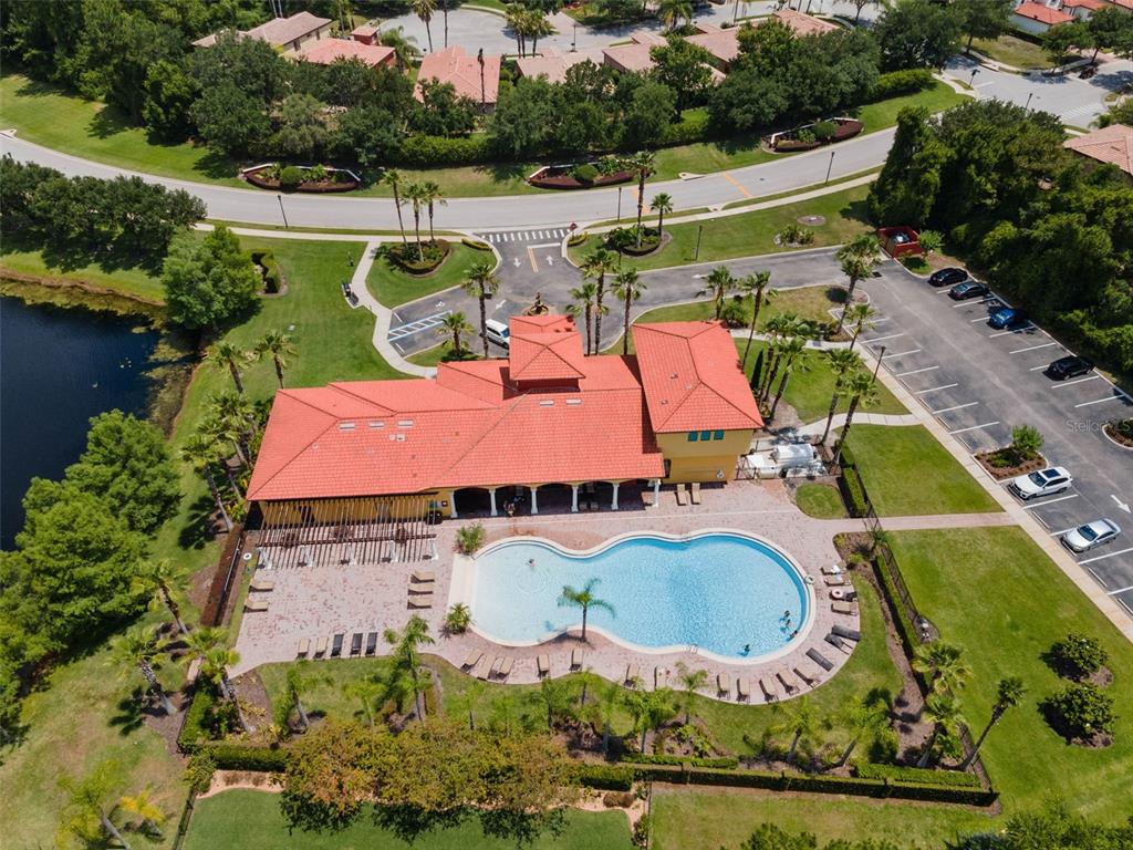 127 Verde Way DeBary, FL 32713 - Photo 62 of 77 an aerial view of a house with outdoor space pool patio and lake view