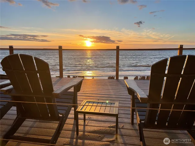 a aerial view of a house with a terrace