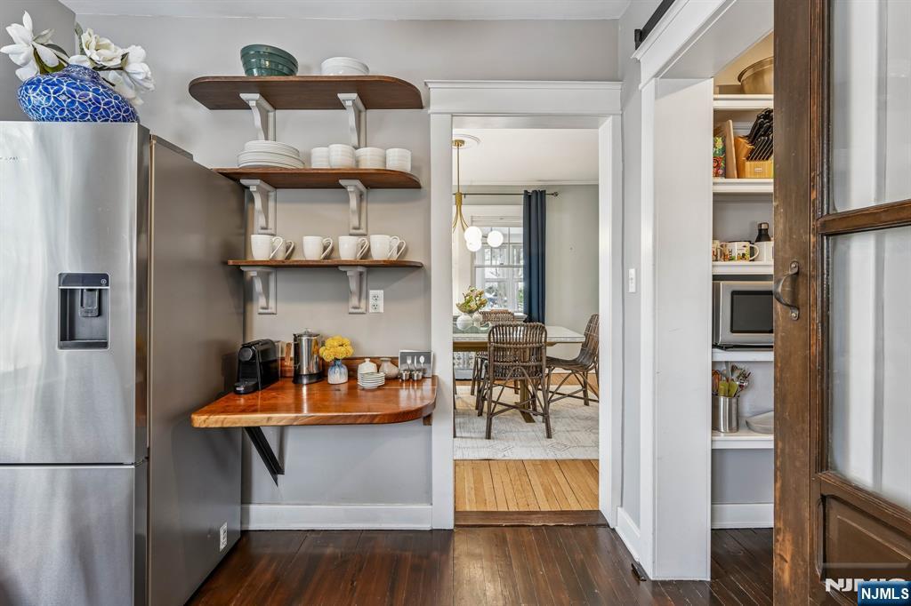 31 Nassau Road Montclair, NJ 07043 - Photo 14 of 33 a kitchen view with granite countertop a refrigerator and a stove top oven