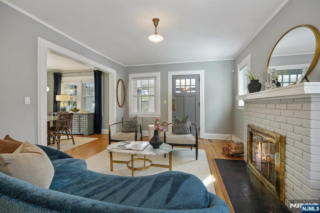 31 Nassau Road Montclair, NJ 07043 - Photo 6 of 33 a living room with furniture and a fireplace